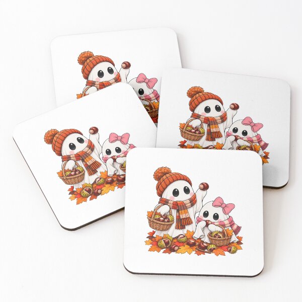 Item preview, Cute Ghosts Collecting Conkers designed and sold by House Of Hauntlings.