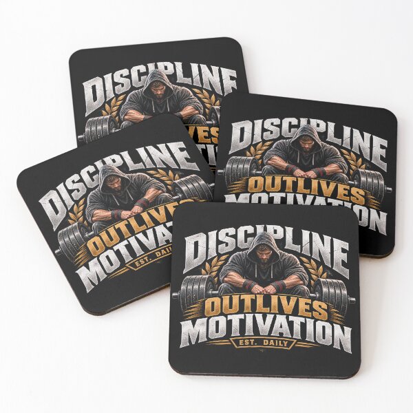 Item preview, Discipline Outlives Motivation Gym Fitness Bodybuilding  designed and sold by CrazySzoopWorld.