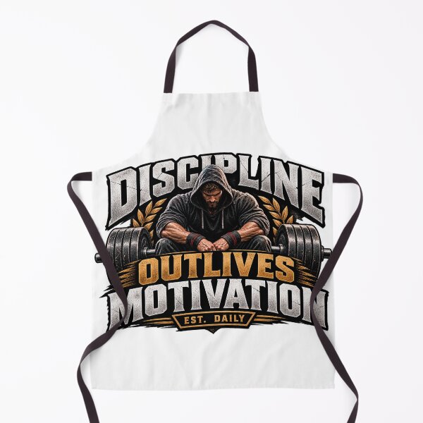 Item preview, Discipline Outlives Motivation Gym Fitness Bodybuilding  designed and sold by CrazySzoopWorld.