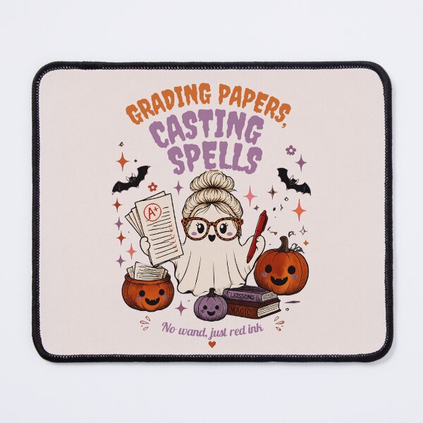 Item preview, Grading Papers Casting Spells | Witchy Teacher Halloween Design designed and sold by artscreat.