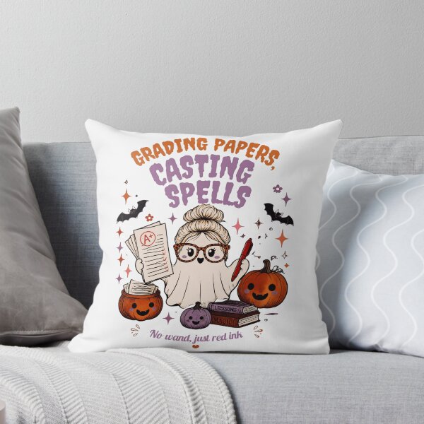 Item preview, Grading Papers Casting Spells | Witchy Teacher Halloween Design designed and sold by artscreat.