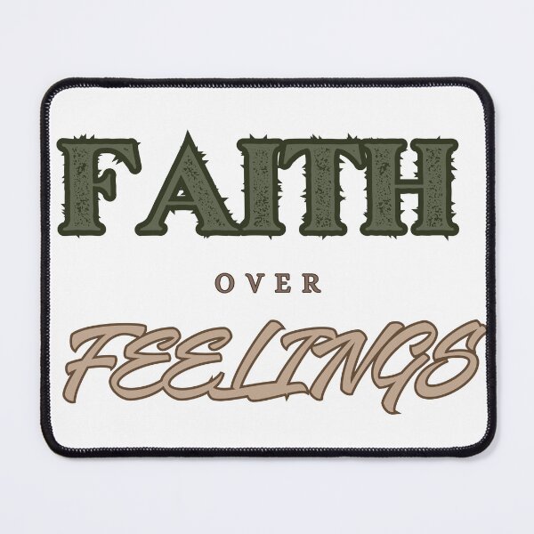 Item preview, Faith Over Feelings | Christian Faith Typography Design designed and sold by ThinkOnThis.