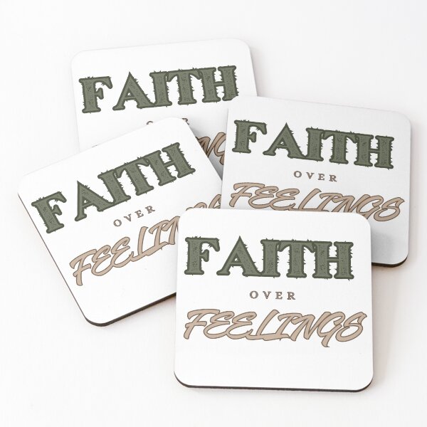 Item preview, Faith Over Feelings | Christian Faith Typography Design designed and sold by ThinkOnThis.
