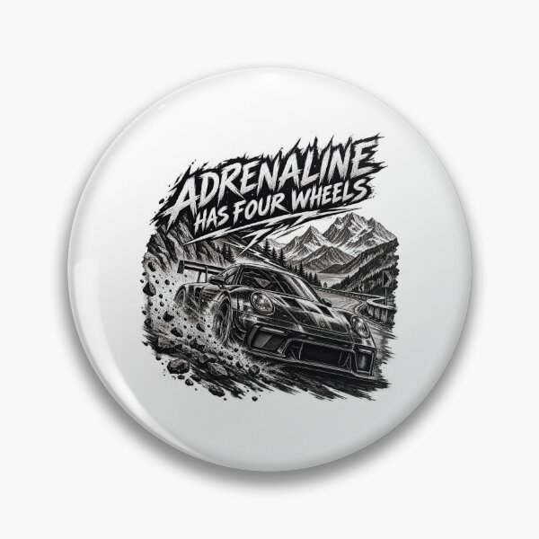 Item preview, Adrenaline Has Four Wheels Sports Car Racing Enthusiast  designed and sold by CrazySzoopWorld.