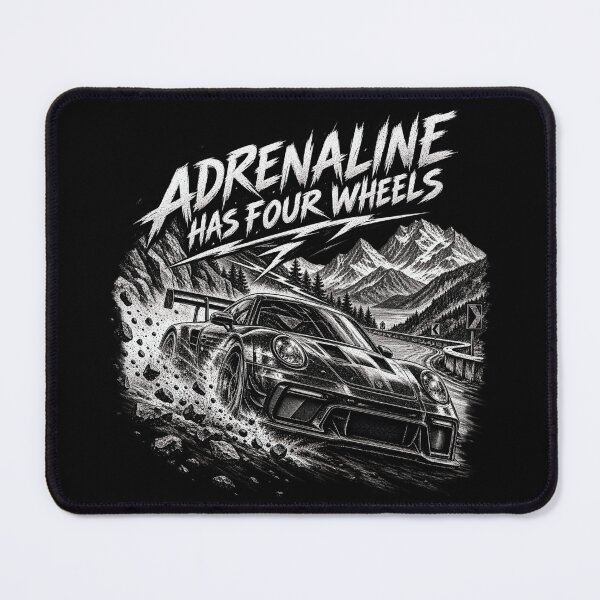 Item preview, Adrenaline Has Four Wheels Sports Car Racing Enthusiast designed and sold by CrazySzoopWorld.