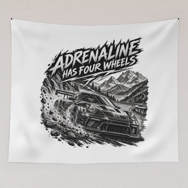 Item preview, Adrenaline Has Four Wheels Sports Car Racing Enthusiast  designed and sold by CrazySzoopWorld.