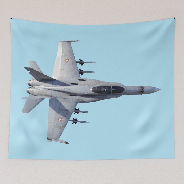 Item preview, F/A-18 Hornet Dorsal Top View Banking Right Vector Art designed and sold by AfterburnerLab.