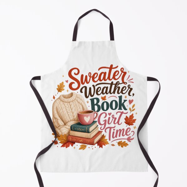 Item preview, Sweater Weather, Book Girl Time – Cozy Fall Book Lover Design for Women designed and sold by PrintSparkDesigns.