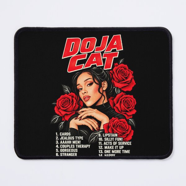 Item preview, Doja Cat Tour Ma Vie Red Roses Tracklist Portrait Dark Hair Concert designed and sold by Cuiroblinda.