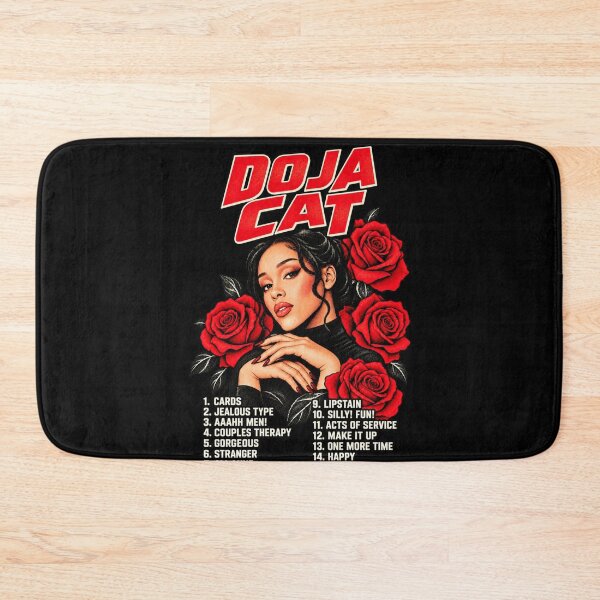 Item preview, Doja Cat Tour Ma Vie Red Roses Tracklist Portrait Dark Hair Concert designed and sold by Cuiroblinda.