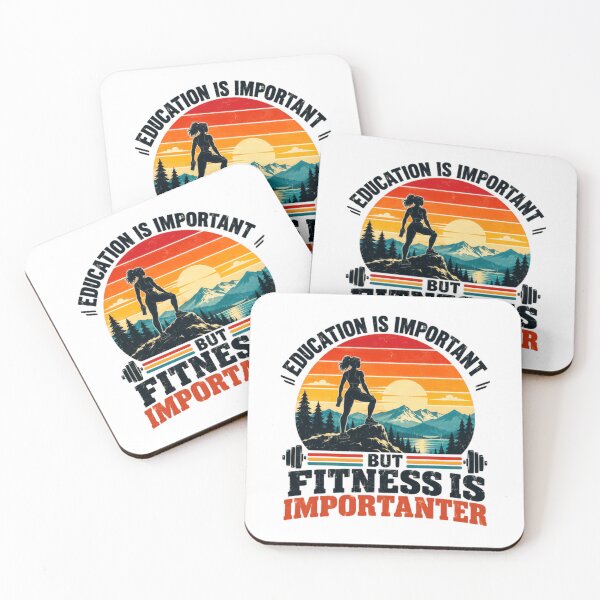 Item preview, Education Is Important But Fitness Is Importanter Gym Workout Fitness Enthusiast designed and sold by SkeletonsDanger.