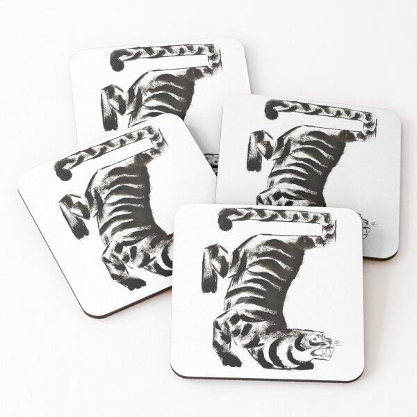 Item preview, Crouching Shadow - Traditional Sumi-e Ink Tiger designed and sold by kaizen x malena.