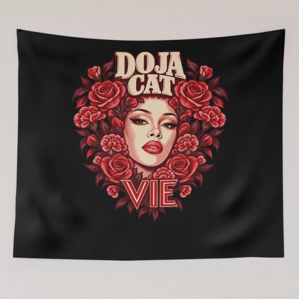 Item preview, Doja Cat Tour Ma Vie Floral Circle Portrait VIE Red Roses Carnations Concert designed and sold by Cuiroblinda.