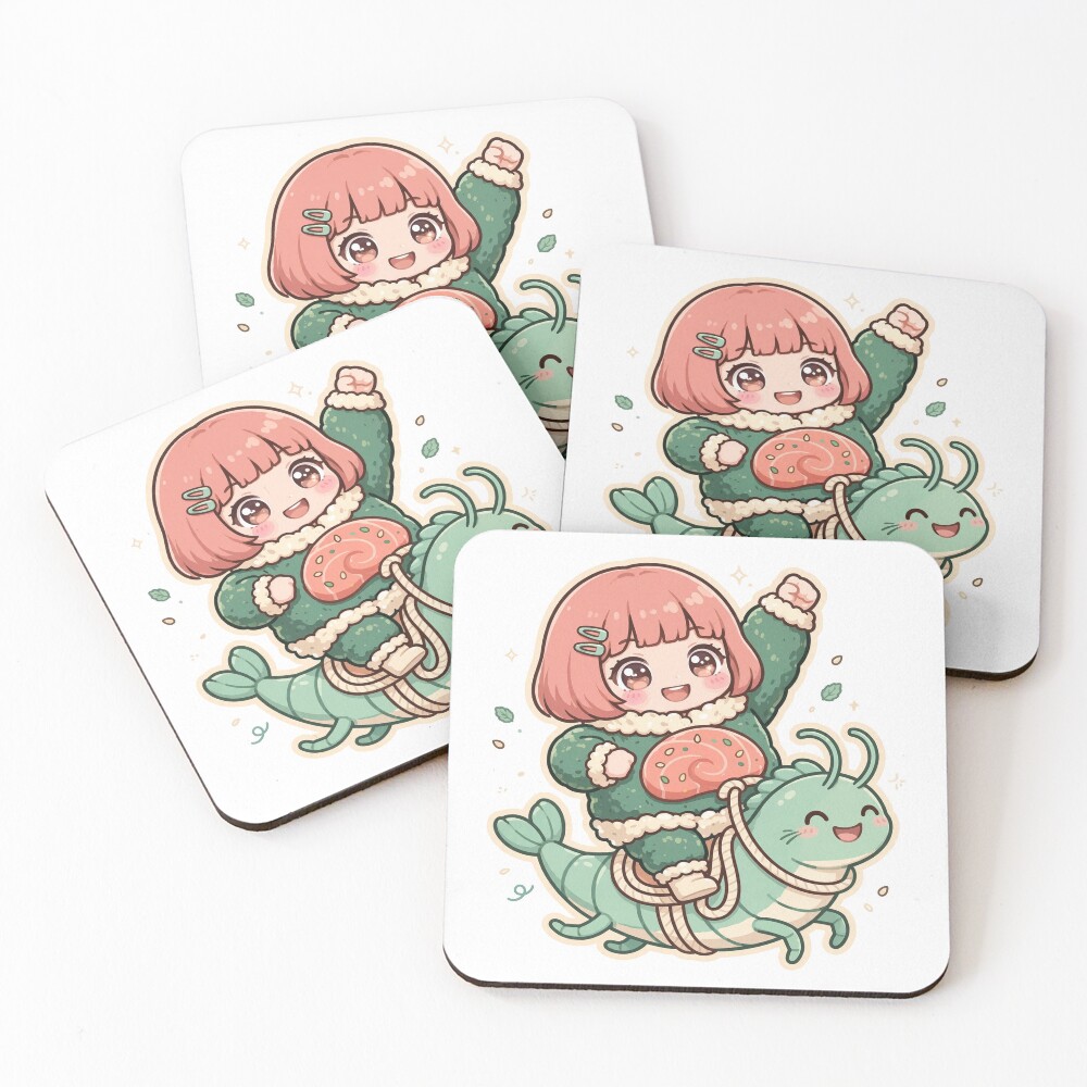 Item preview, Coasters (Set of 4) designed and sold by xiaoxiaochibi.