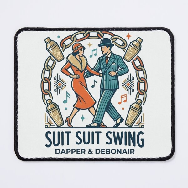 Item preview, Suit Suit Swing Dapper Debonair Vintage Roaring Twenties Art designed and sold by AgdBol.