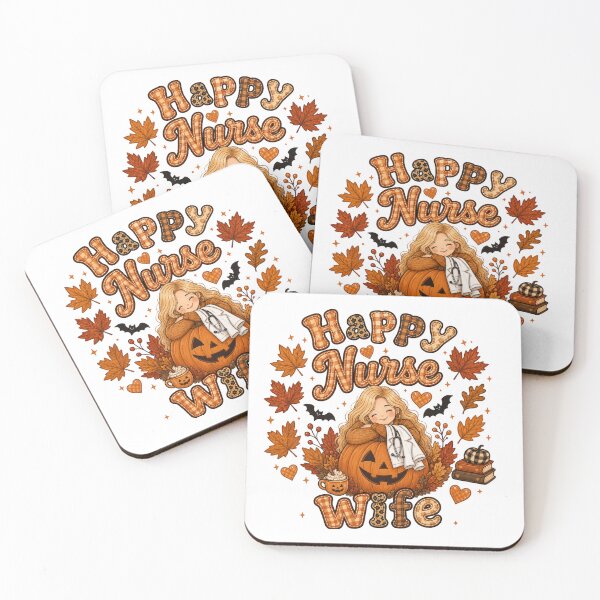 Item preview, Happy Nurse Wife Halloween Pumpkin Autumn Nurse Doctor Design designed and sold by TheChalkyFox.