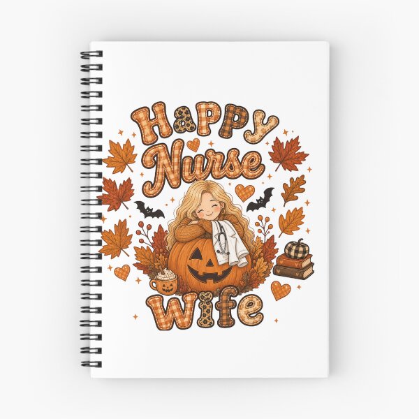 Item preview, Happy Nurse Wife Halloween Pumpkin Autumn Nurse Doctor Design designed and sold by TheChalkyFox.