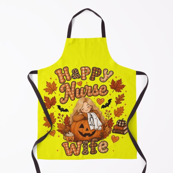 Item preview, Happy Nurse Wife Halloween Pumpkin Autumn Nurse Doctor Design designed and sold by TheChalkyFox.