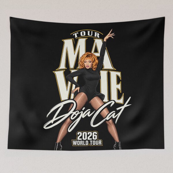 Item preview, Doja Cat Tour Ma Vie 2026 World Tour Dancing Pose Orange Hair Concert designed and sold by Cuiroblinda.