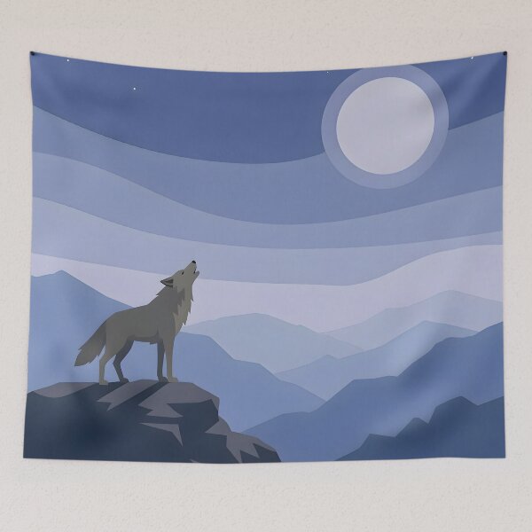 Item preview, Wolf Howling at Full Moon designed and sold by Herodestroyer.