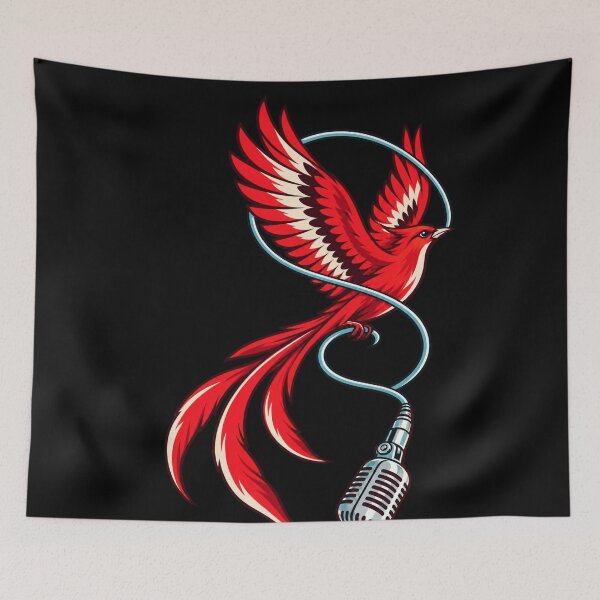 Item preview, Doja Cat Tour Ma Vie Red Phoenix Bird Vintage Microphone Concert Tour designed and sold by Cuiroblinda.