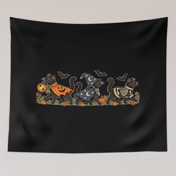 Item preview, Black Cats Halloween Costume Procession designed and sold by AMICO77.