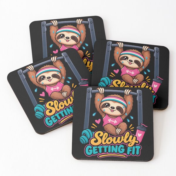 Item preview, Slowly Getting Fit Funny Sloth Gym Workout  designed and sold by CrazySzoopWorld.