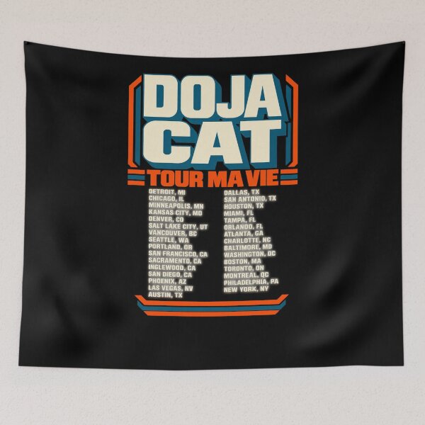 Item preview, Doja Cat Tour Ma Vie Bold Block Letter City List Official Tour Dates Concert designed and sold by Cuiroblinda.