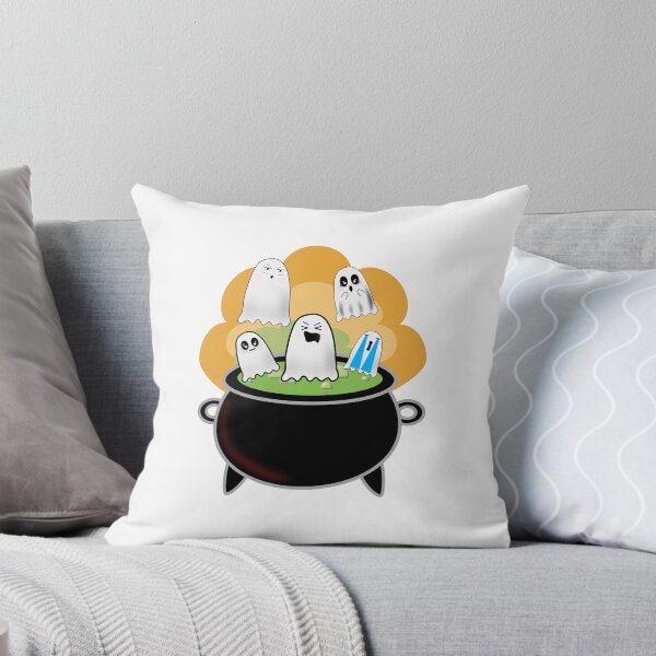 Item preview, Cute Ghost Squad in Magic Cauldron | Kawaii Halloween Design designed and sold by ForcePrint.