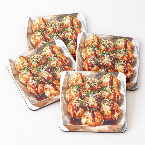 Item preview, Japanese Takoyaki Watercolor Illustration designed and sold by BetweenForms.