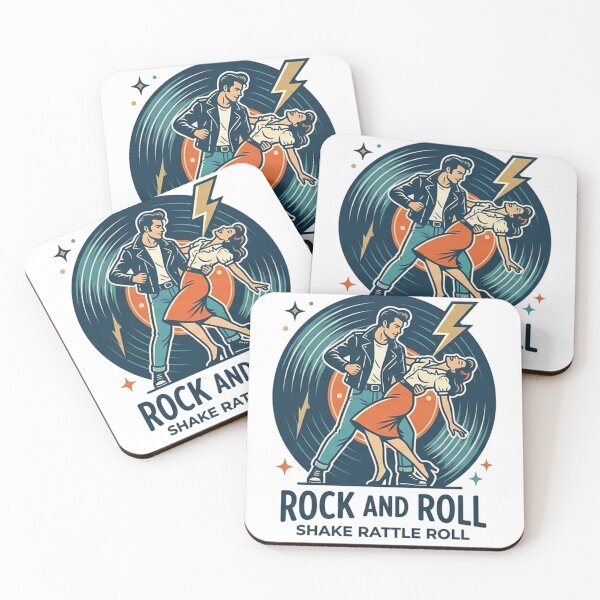 Item preview, Rock and Roll Shake Rattle Roll Vintage 1950s Greaser Art designed and sold by AgdBol.