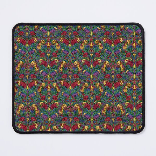 Item preview, Art Nouveau Floral Stained Glass Garden designed and sold by AIG - Andrei Ilie Graphics.