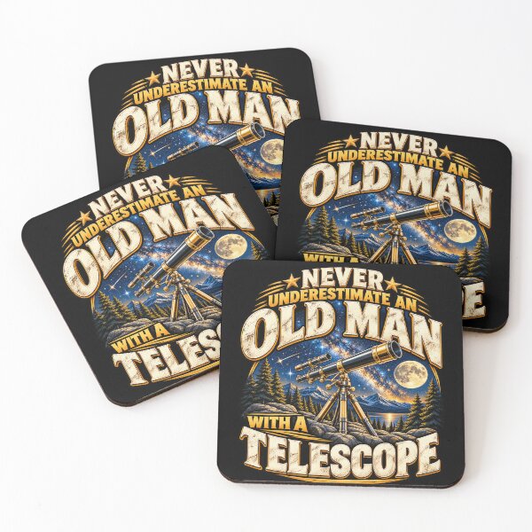 Item preview, Never Underestimate an Old Man With a Telescope Funny Astronomy Stargazing Humor designed and sold by 76Valeria.