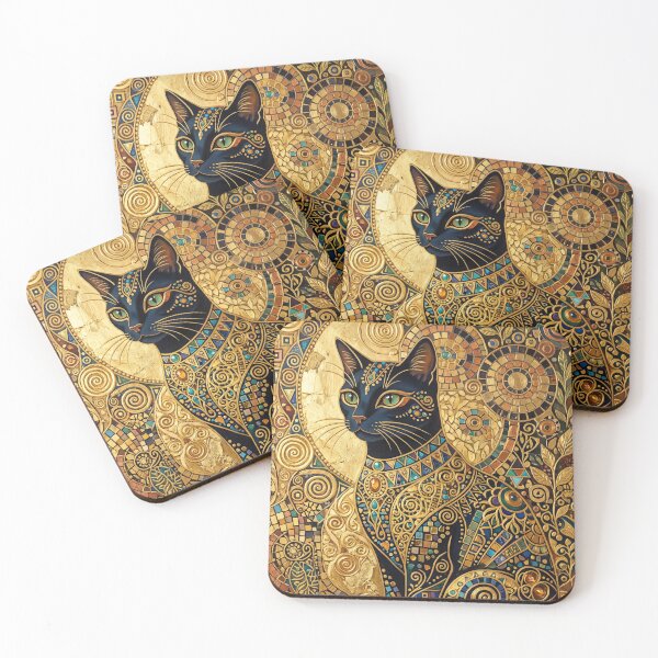Item preview, Ancient Egyptian black cat art designed and sold by hollycooper.