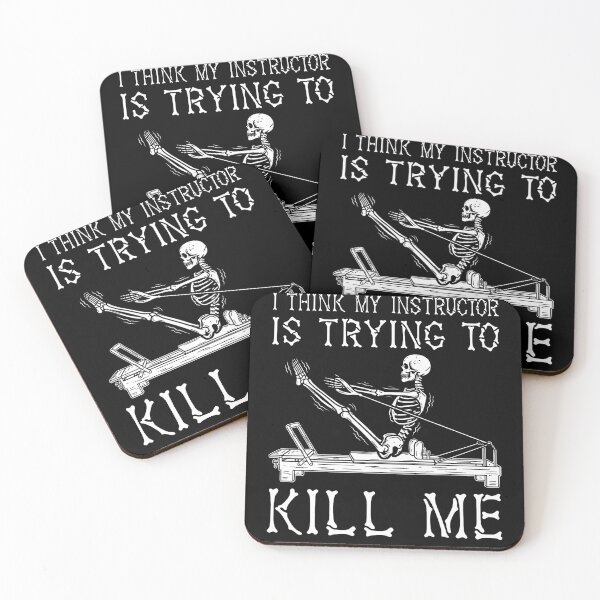 Item preview, I Think My Instructor Is Trying To Kill Me Skeleton Pilates designed and sold by Alzasshop.