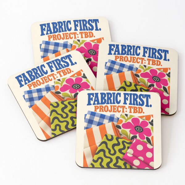Item preview, Fabric First Project TBD – Funny Sewing Tote Bag for Fabric Lovers designed and sold by astersgraphics.