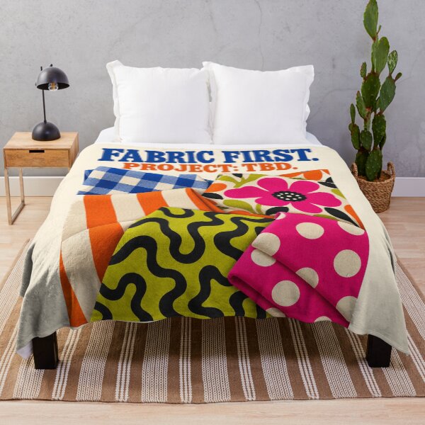 Item preview, Fabric First Project TBD – Funny Sewing Tote Bag for Fabric Lovers designed and sold by astersgraphics.
