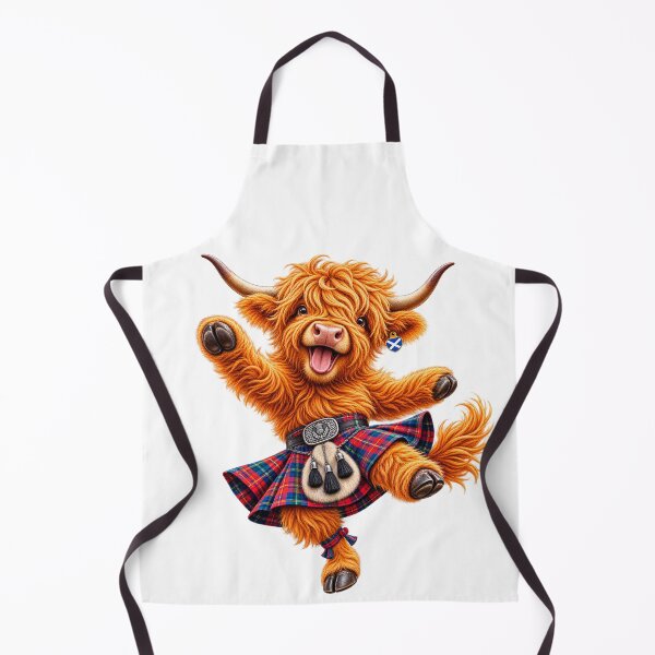 Item preview, Cute Scottish Highland Cow Highland Dancing in Tartan Kilt designed and sold by MaedK.