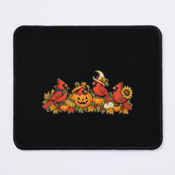 Item preview, Cardinals in a Halloween Pumpkin Patch designed and sold by AMICO77.
