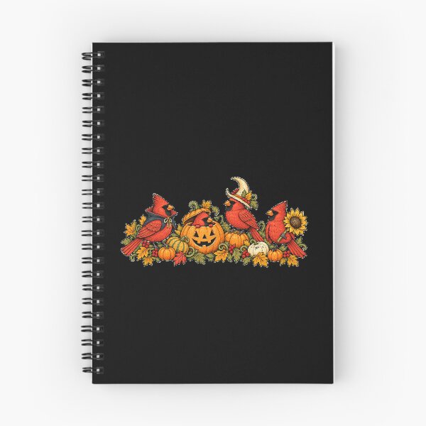 Item preview, Cardinals in a Halloween Pumpkin Patch designed and sold by AMICO77.