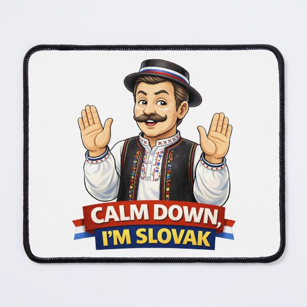 Item preview, Calm Down Im Slovak Funny Slovak Pride Humor Design. designed and sold by The-T-In-Retro.