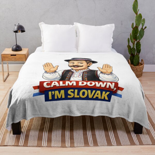 Item preview, Calm Down Im Slovak Funny Slovak Pride Humor Design. designed and sold by The-T-In-Retro.