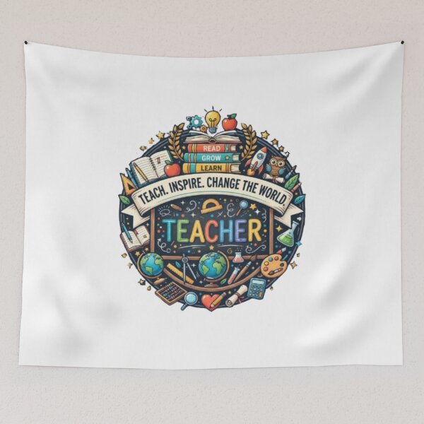 Item preview, Teach Inspire Change The World – Teacher Life designed and sold by PixelStyle Studio.