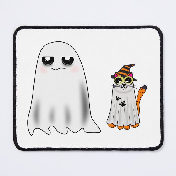 Item preview, Cute Halloween Ghost and Cat | Kawaii Spooky Friends Design designed and sold by ForcePrint.