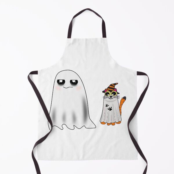 Item preview, Cute Halloween Ghost and Cat | Kawaii Spooky Friends Design designed and sold by ForcePrint.