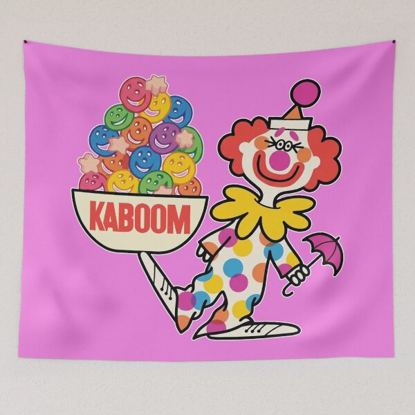 Item preview, Kaboom Cereal Clown - Retro Vintage Cereal Mascot designed and sold by Deviant Logic Design.