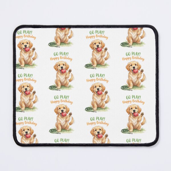 Item preview, Golden Retriever Happy Birthday designed and sold by Tiffany Roy.