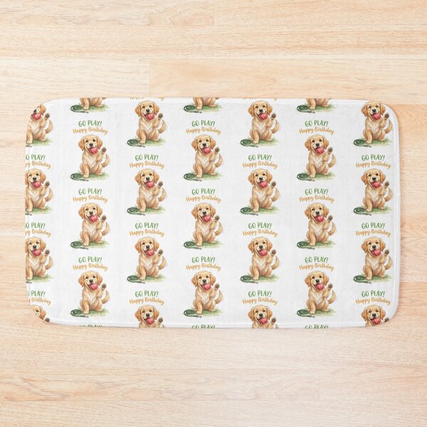 Item preview, Golden Retriever Happy Birthday designed and sold by Tiffany Roy.