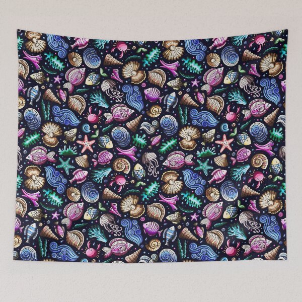 Item preview, beach,treasures,seashells pattern designed and sold by cutecrazytshirt.