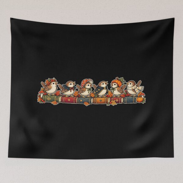 Item preview, Halloween Wrens on Antique Books designed and sold by AMICO77.